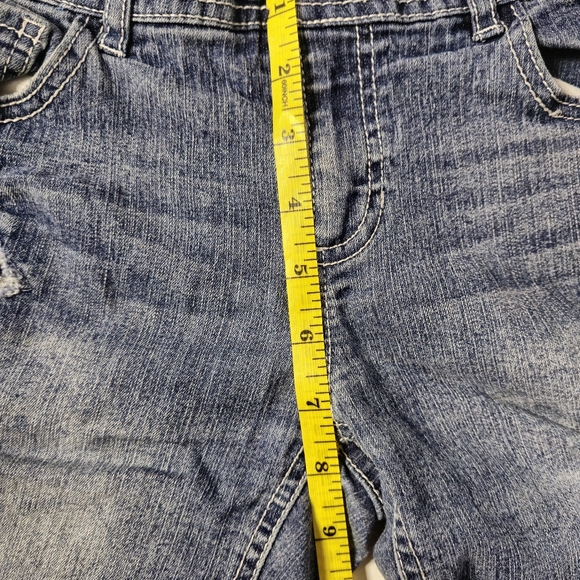 Girls SO Shorts Size 14 Blue Jean Denim Paint Splatter Patriotic Americana July - Picture 7 of 8